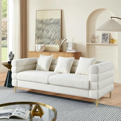 mikibama Modern Teddy Sectional Sofa, 81 Inch Oversized Sofa Couch, Luxury 3 by Mikibama