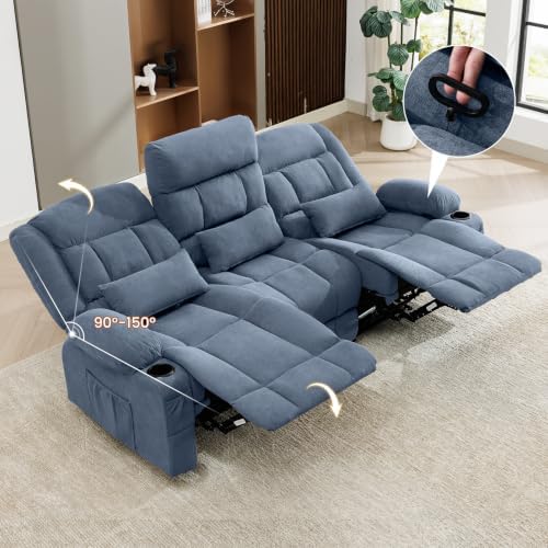 MAHOMICO Reclining Sofa with Cup Holders - Image 4
