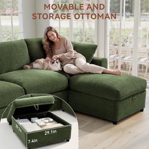Ihanherry 141" Oversized Cloud Sectional Couches - Image 3