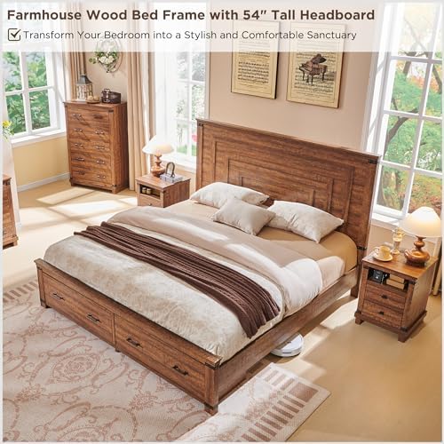 RedLemon 54" Farmhouse Queen Bed Frame - Image 6