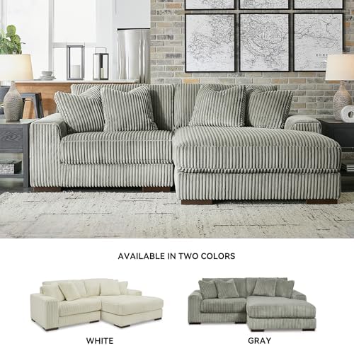 Signature Design by Ashley 99in Corduroy Sectional Sofa - Image 7