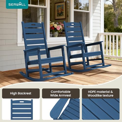 SERWALL HDPE Outdoor Rocking Chair - Image 5