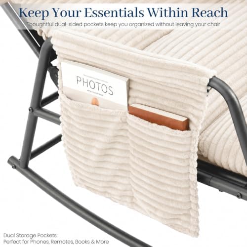 Oversized Corduroy Rocking Chair - Image 6