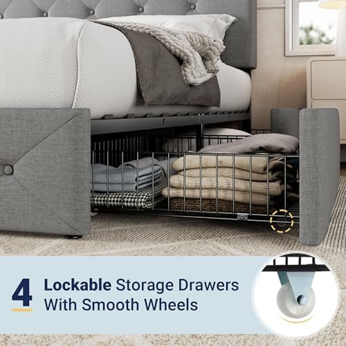 Allewie Full Size Storage Bed Frame - Image 5