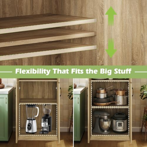 JASIWAY Rattan Pantry Cabinet - Image 3