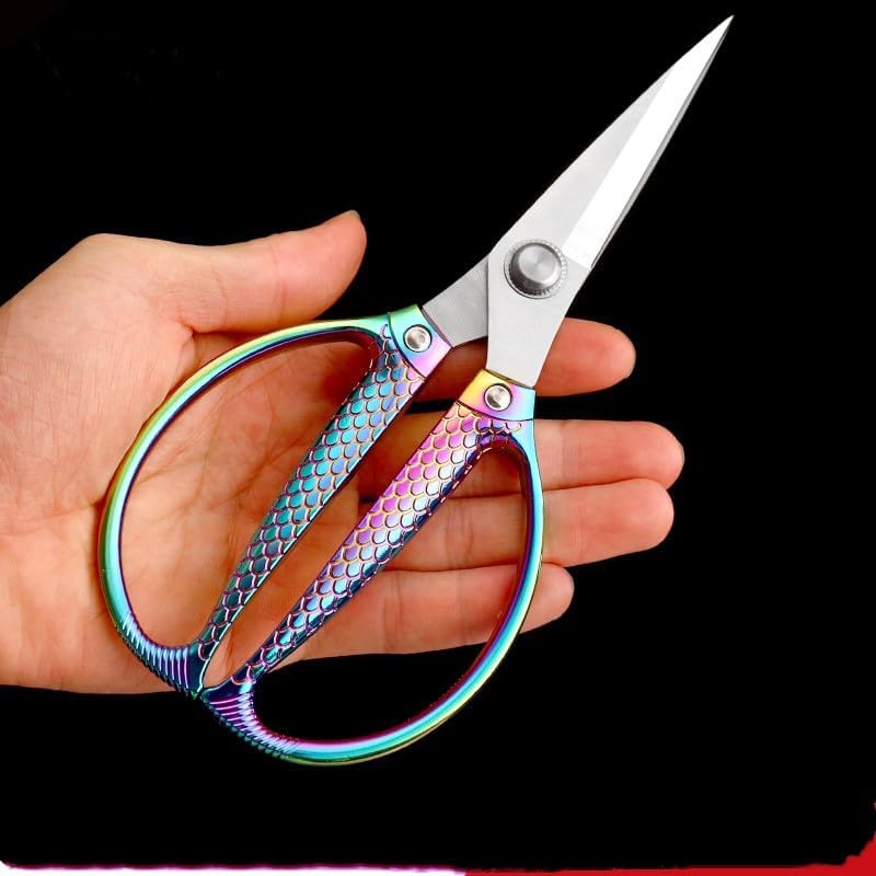 Rainbow all purpose scissors heavy duty - for kitchen, office, home use Industrial grade