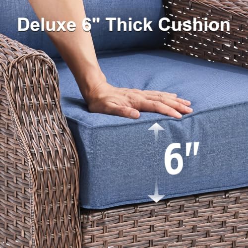 Luxury 9 Pieces Outdoor Patio Furniture Set-All Weather Wicker Outdoor Furniture - Image 6