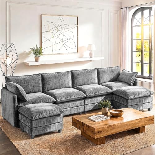 LEVELEVE 146" U-Shape Modular Sofa by Enjoyyourlife