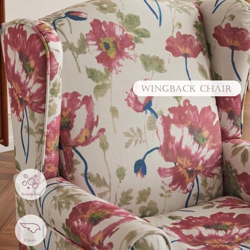 YOLENY Floral Accent Chair, High Back Upholstered Armchair - Image 4