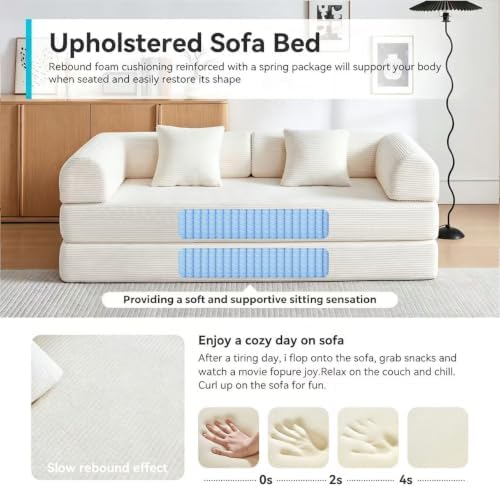79" Convertible Sofa Bed, Boneless Couch - Image 5