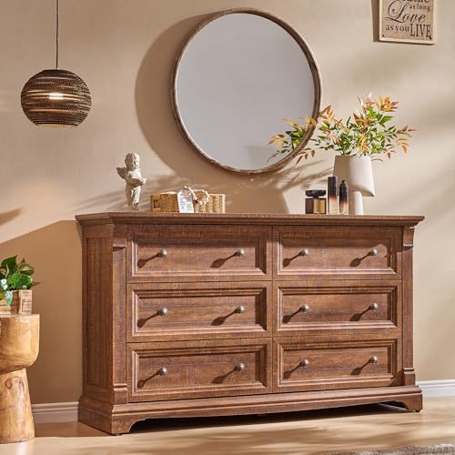 T4TREAM Farmhouse 6 Drawers Dresser by T4TREAMFurniture