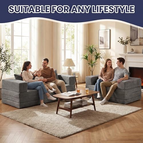 Convertible Sofa Bed Couch, 78’’ Oversized 4-in-1 Boneless Couches - Image 3