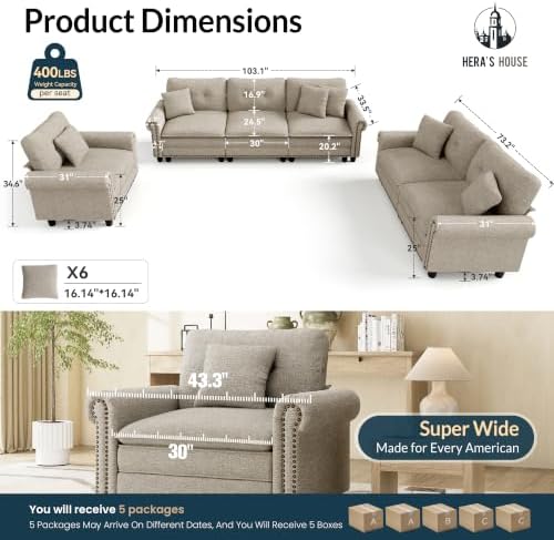 HERA'S HOUSE Modular Sectional Sofa Set - Image 3