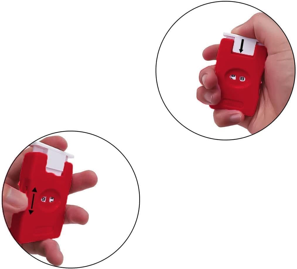 RUIAN Knitting Counter Stitch Needle Marking Tool Mini Crochet Stitch Counter Knitting Stitch Counter Plastic Knit Stitch Counter (Red)