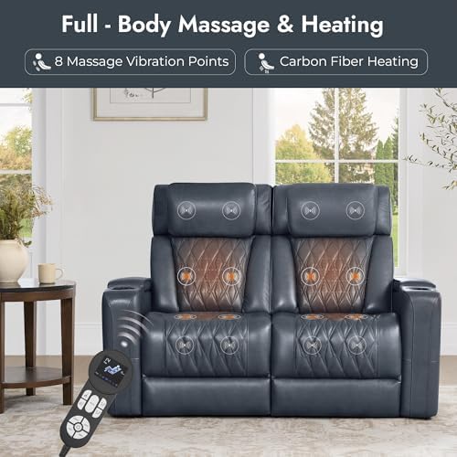 Watson & Whitely Genuine Leather Power Reclining Loveseat - Image 5