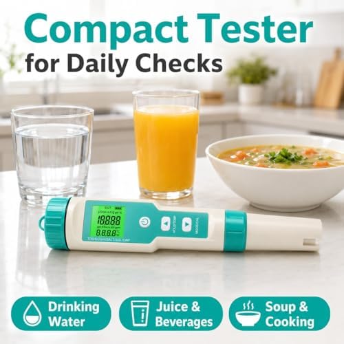 7 in 1 Water Quality Tester, Digital pH Meter TDS EC ORP Salinity S.G - Image 3