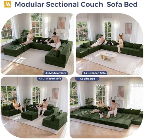 MAXYOYO 9-Seater U-Shaped Modular Sectional Sofa Couch - Image 5