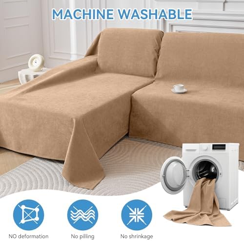 100% Waterproof Sectional Couch Covers, 2 Pieces L Shaped Sofa Cover - Image 6