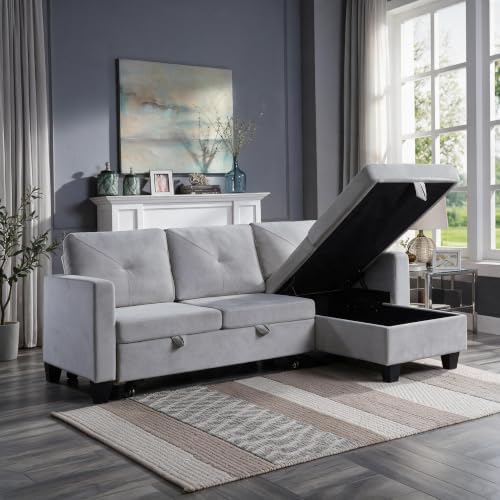 82'' Queen 3-Seat Pull Out Sleeper Sofa Bed - Image 2