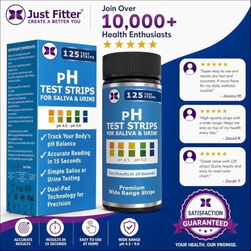 pH Test Strips for Testing Alkaline and Acid Levels in The Body. Track & - Image 3