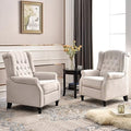 EBELLO 2 Pcs Pushback Recliner Chairs, Fabric Armchair Push Back Recliner by EBELLO