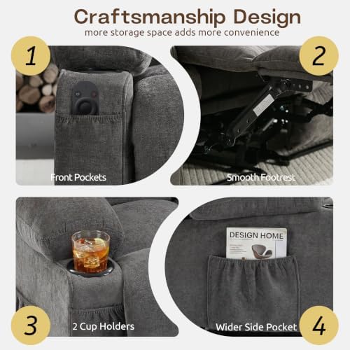 Oversized Loveseat Recliner Sofa, Double Recliner, Big Large Reclining Sofa - Image 6