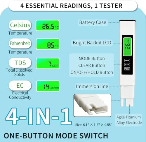 4-in-1 TDS Meter, Water Tester - Image 2