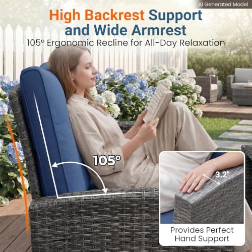 Wisteria Lane 4 Piece Outdoor Wicker Patio Furniture Set - Image 3