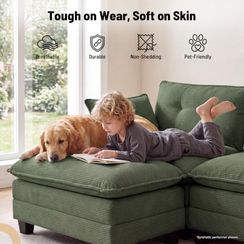 Amsleekey 111.5" U Shaped Modular Sectional Sofa - Image 5