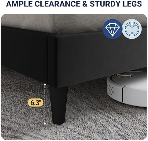 Allewie Queen Bed Frame with Storage Headboard & Smart Charging Station - Image 5