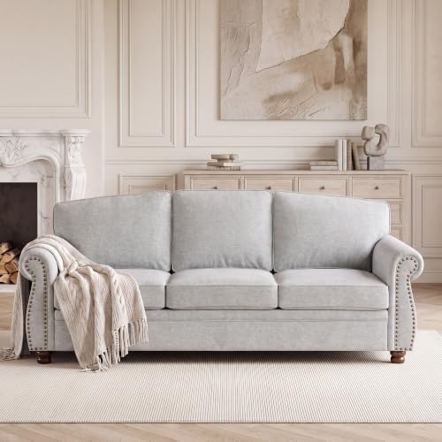 Traditional Chenille Couch Sofas - Image 3