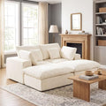 117.5"Oversized Boneless Sleeper Couch, Deep Seat Modular Sectional Sofa Bed by fanzutuz