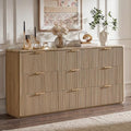 63"W Fluted 9 Drawer Bedroom Dresser, by DelArk