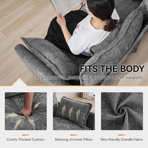 76'' L Shaped Sectional Cloud Couch, Modular Sofas - Image 4