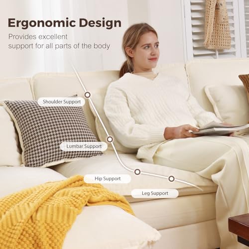 ELUCHANG 150" U Shaped Cloud Couch Sectional, Comfy Cloud Modular Sofa - Image 4
