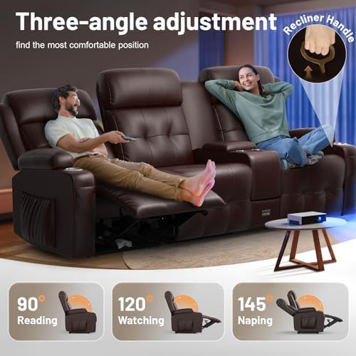 RV Loveseat Recliner Sofa Set, Home Theater Seating - Image 3