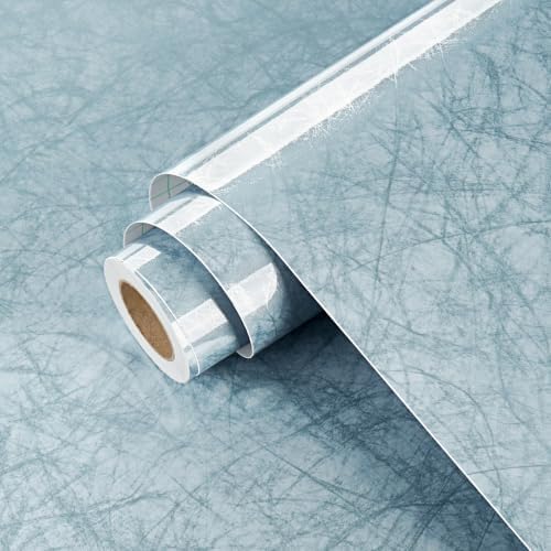 Wallercity Modern Shiny Marble Blue Lines Contacta Paper Granite Wallpapers by Wallercity