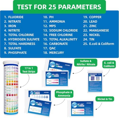 25 in 1 Home Drinking Water Test Kit, 165 Strips + 2 Bacteria Tests - Image 2