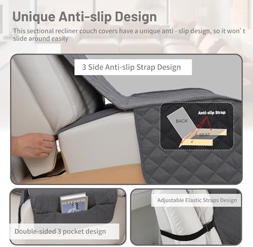 Waterproof Sectional Reclining Couch Covers L Shaped Recliner Sectional Sofa - Image 5