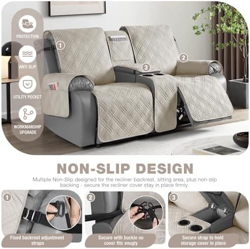 TAOCOCO Waterproof Loveseat Recliner Cover - Image 5