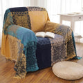 Boho Couch Cover Bohemian Throw Blanket Chenille Jacquard Tassels Throw by Turquoize
