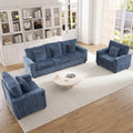 3 Seater Sofa with 2 Accent Sofa Chairs Chenille Couch Set by MAHYIZYI-SimpleFashionable