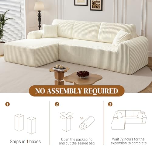 110" Boneless Cloud Sectional Couches - Image 4