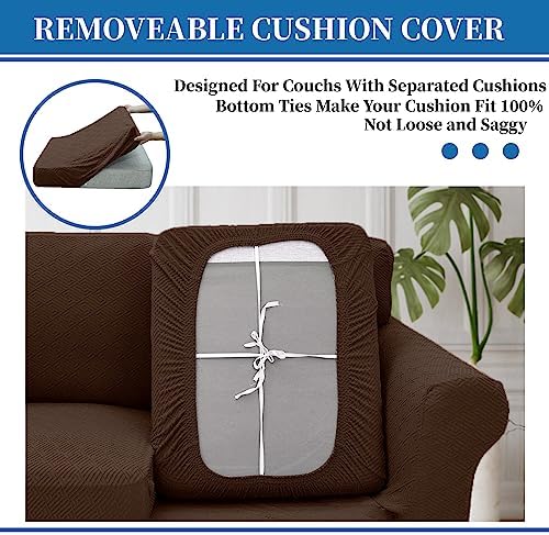XINEAGE 4-Piece Stretch Sofa Cover, Washable Couch Covers - Image 6