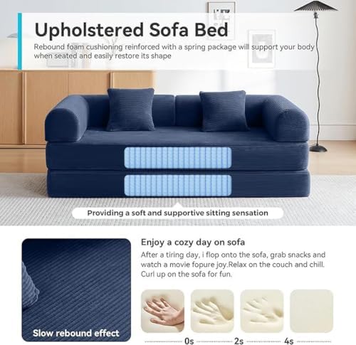 79" Convertible Sofa Bed, Boneless Couch - Image 5