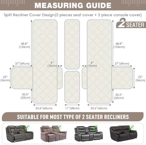 TAOCOCO Waterproof Loveseat Recliner Cover - Image 4