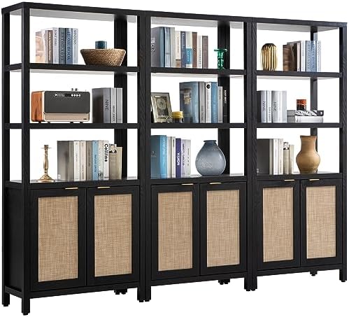 SICOTAS 71" Tall Rattan Bookshelf by SICOTAS