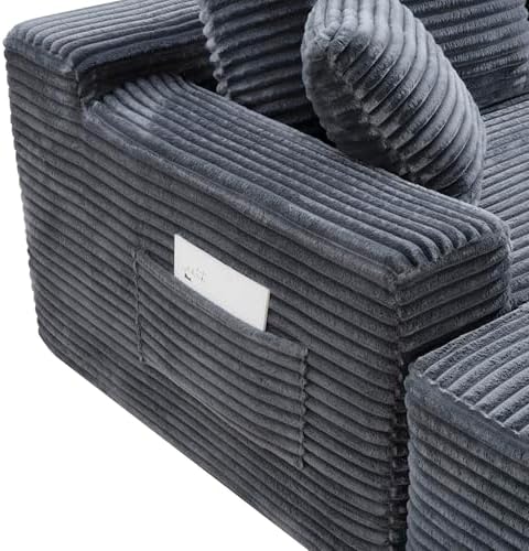 95-Inch U-Shaped Right Facing Corner Compressed Sofa Modular Sectional Boneless - Image 6