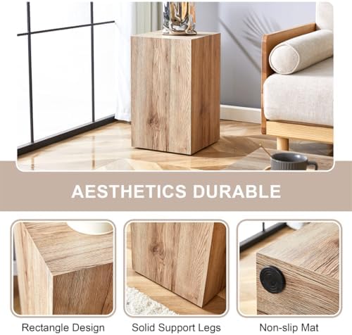 End Table, Side Table Living Room Table, Modern Sofa Couch Table, Faux Marble - Image 5
