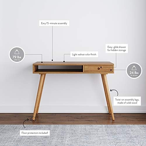 Nathan James Parker Modern Home Office Writing, Computer or Laptop Desk - Image 3